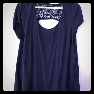 Torrid Navy Blue blouse.